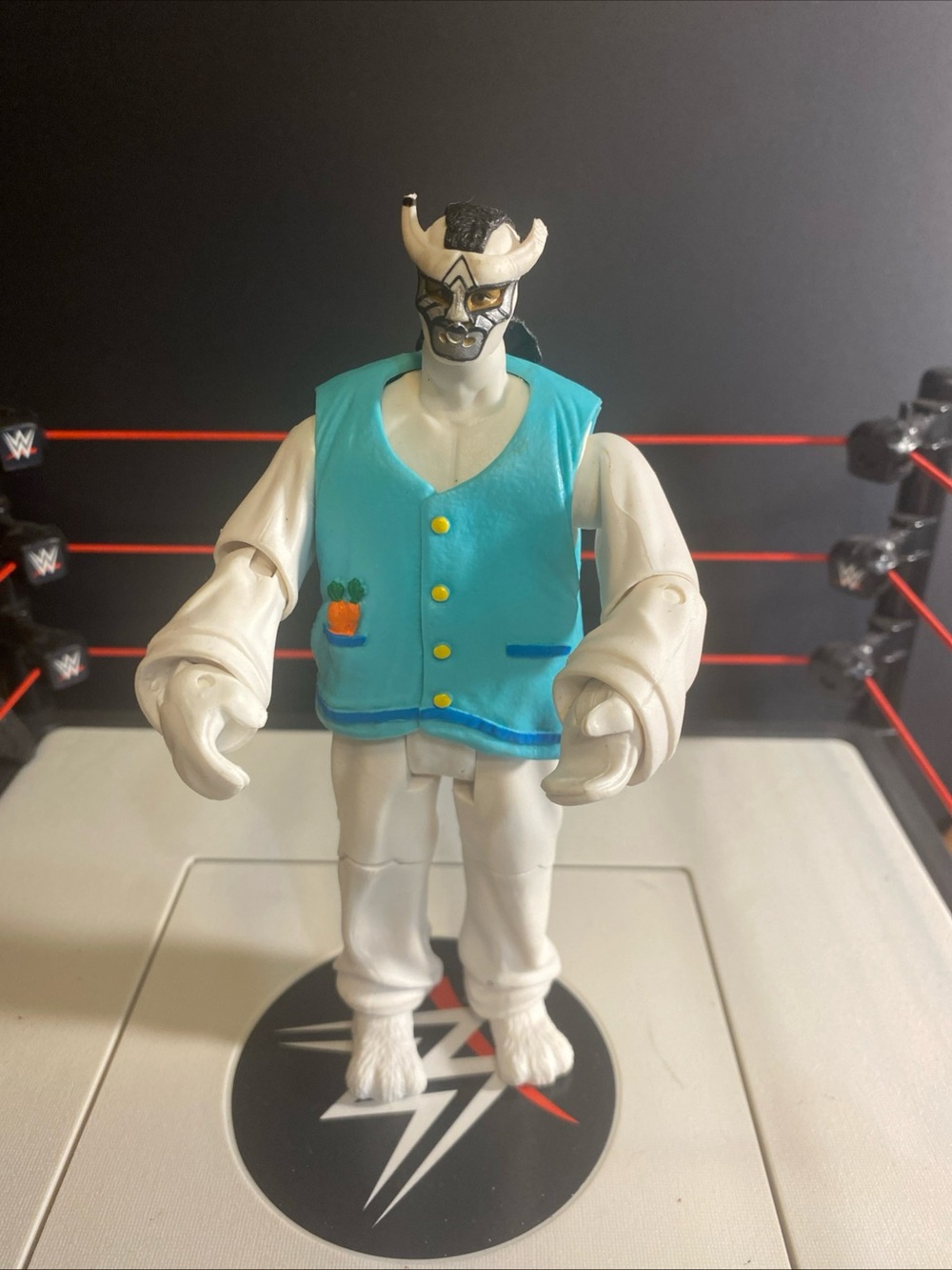 Mattel 2015 WWE Adam Rose Easter Bunny Rabbit Suit Action Figure Missing Head